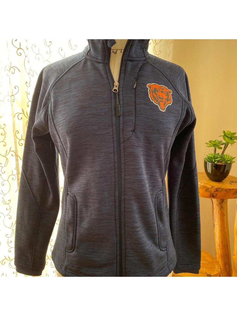 Women’s Chicago Bears Full Zip Hoodie Jacket Size Medium